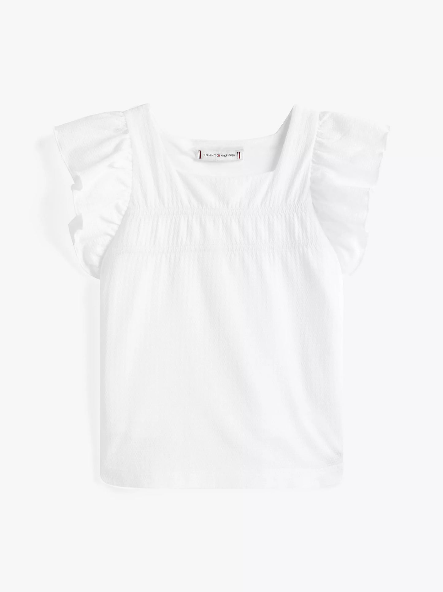 Blusa texturizada con fruncido para niña