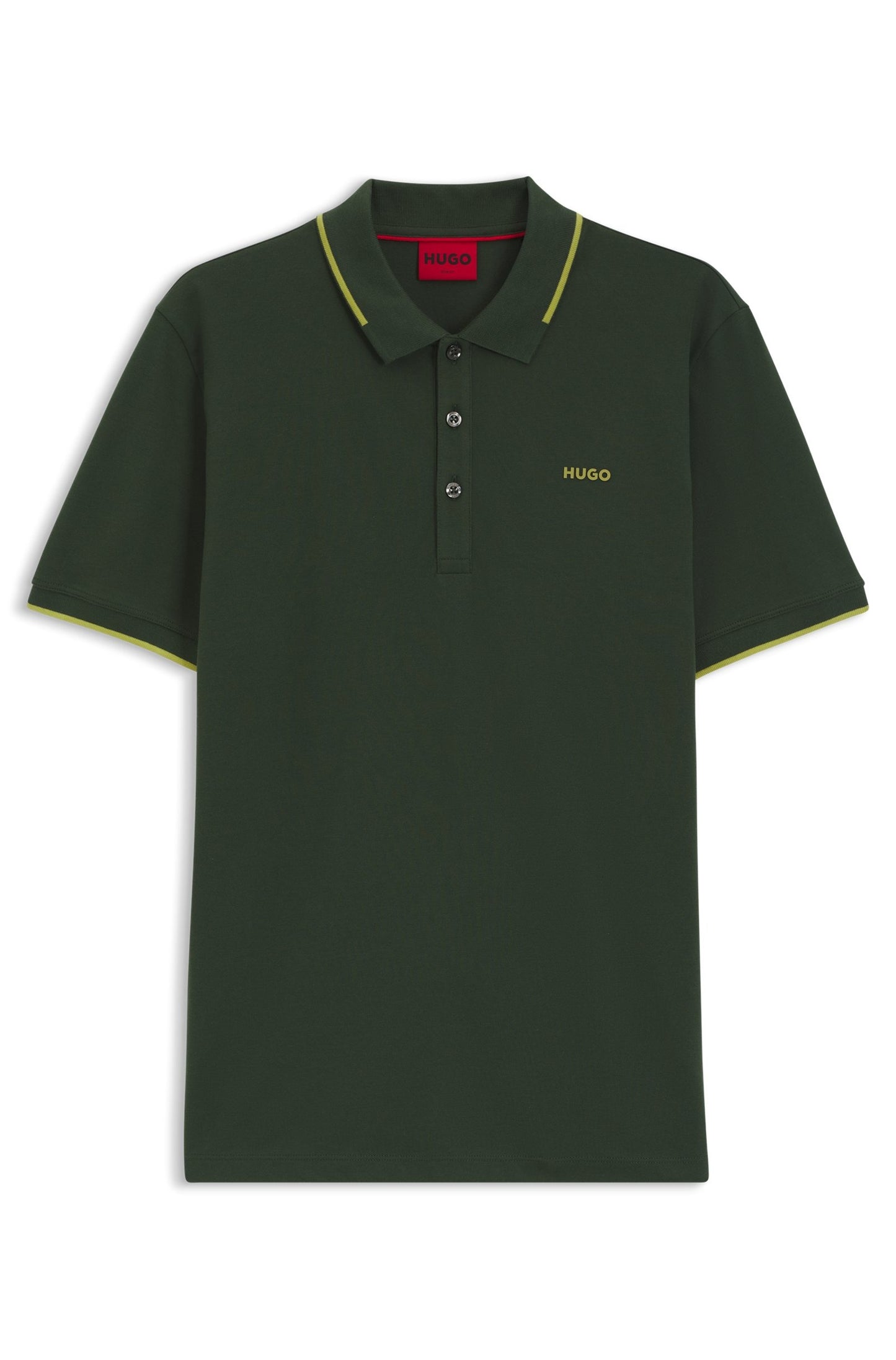 Chemise ajustada con cuello y mangas ribeteadas