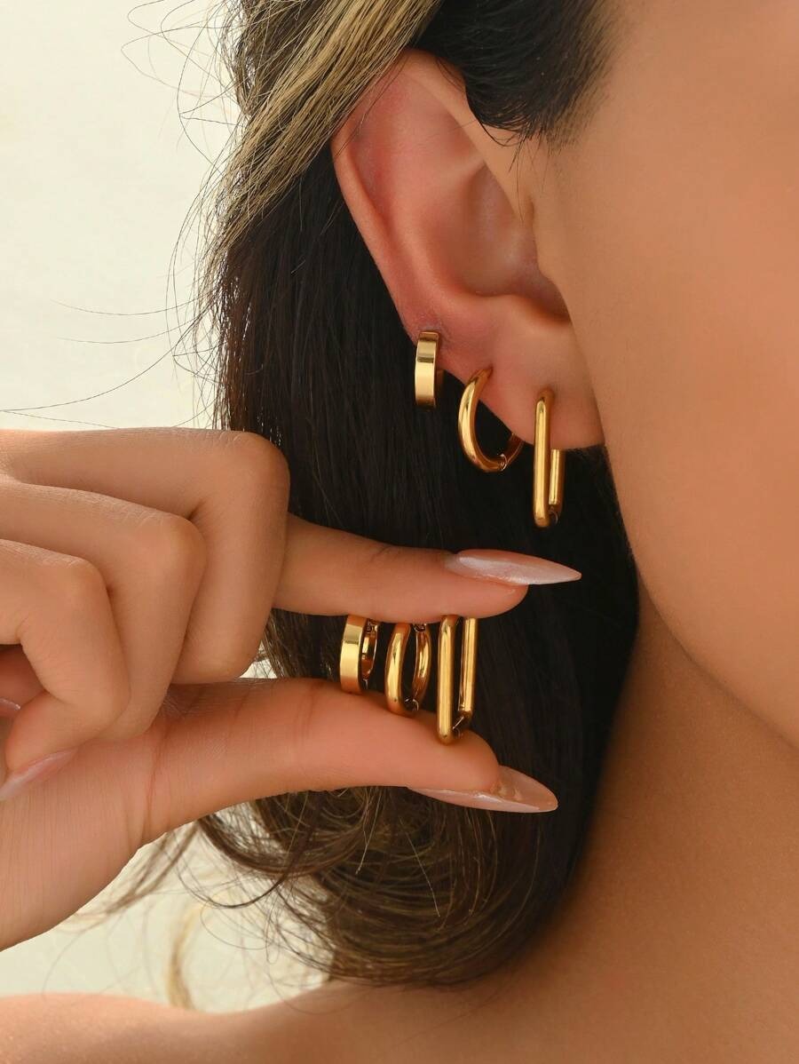 Zarcillos de acero inoxidable
