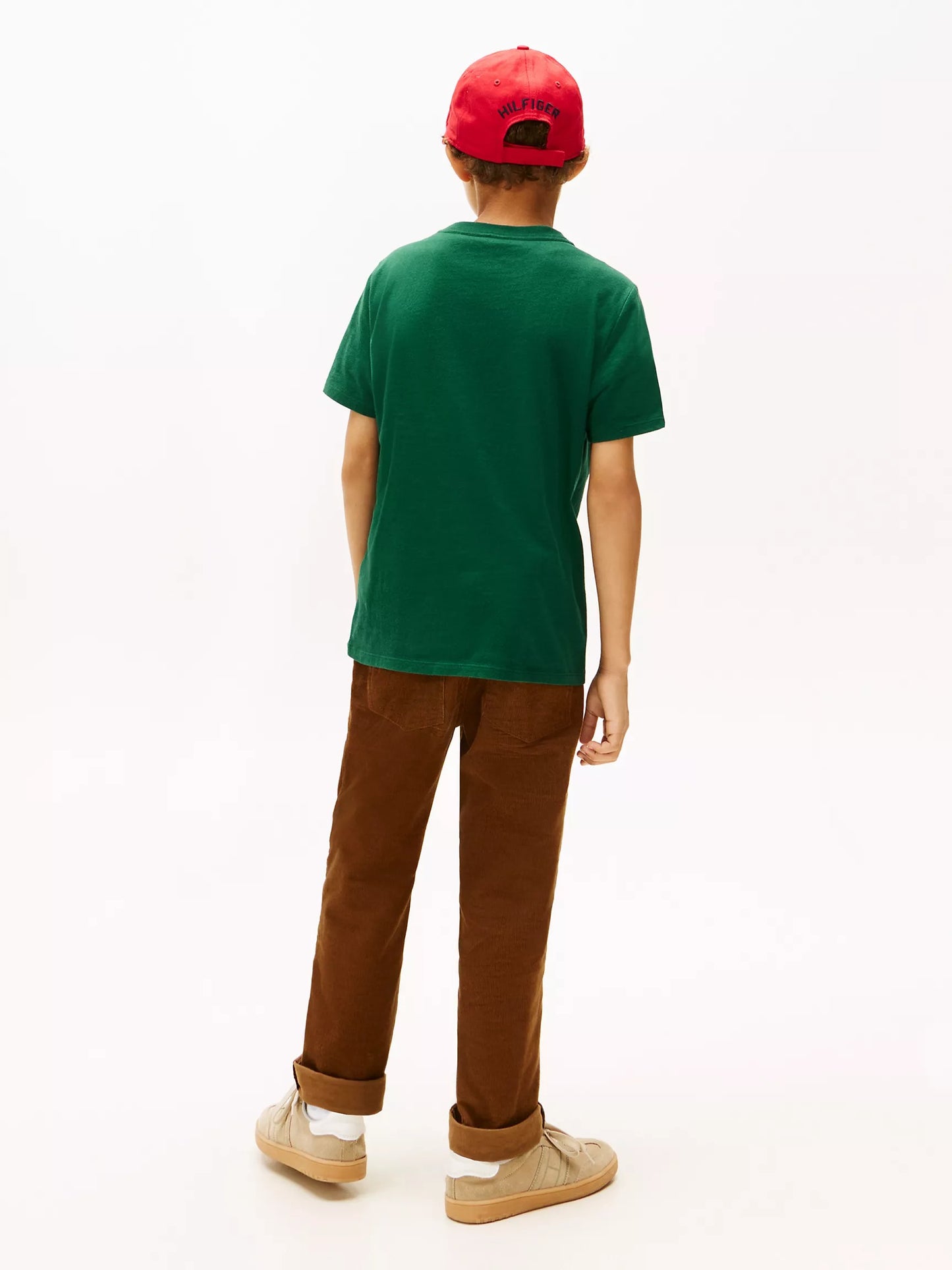 Franela cuello redondo unicolor con logo