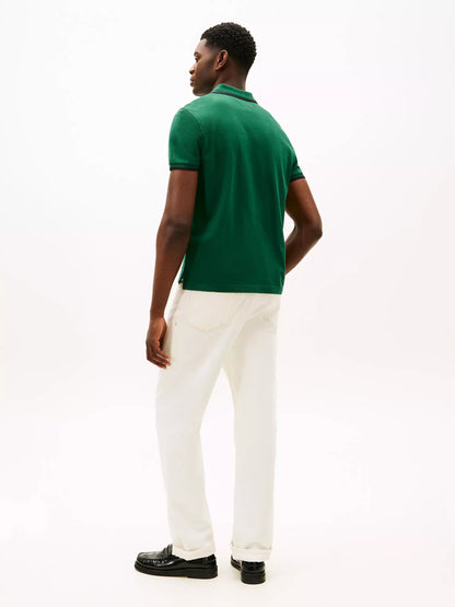 Chemise regular texturizada con cuello y mangas ribeteadas