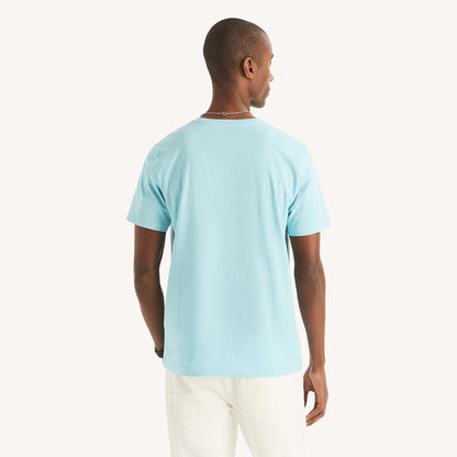 Franela cuello redondo unicolor con logo