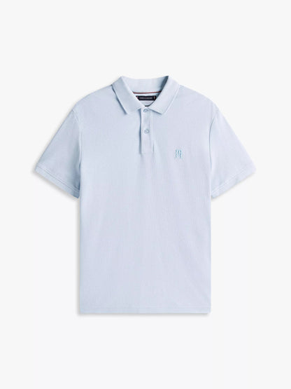 Chemise regular unicolor con logo en monograma bordado