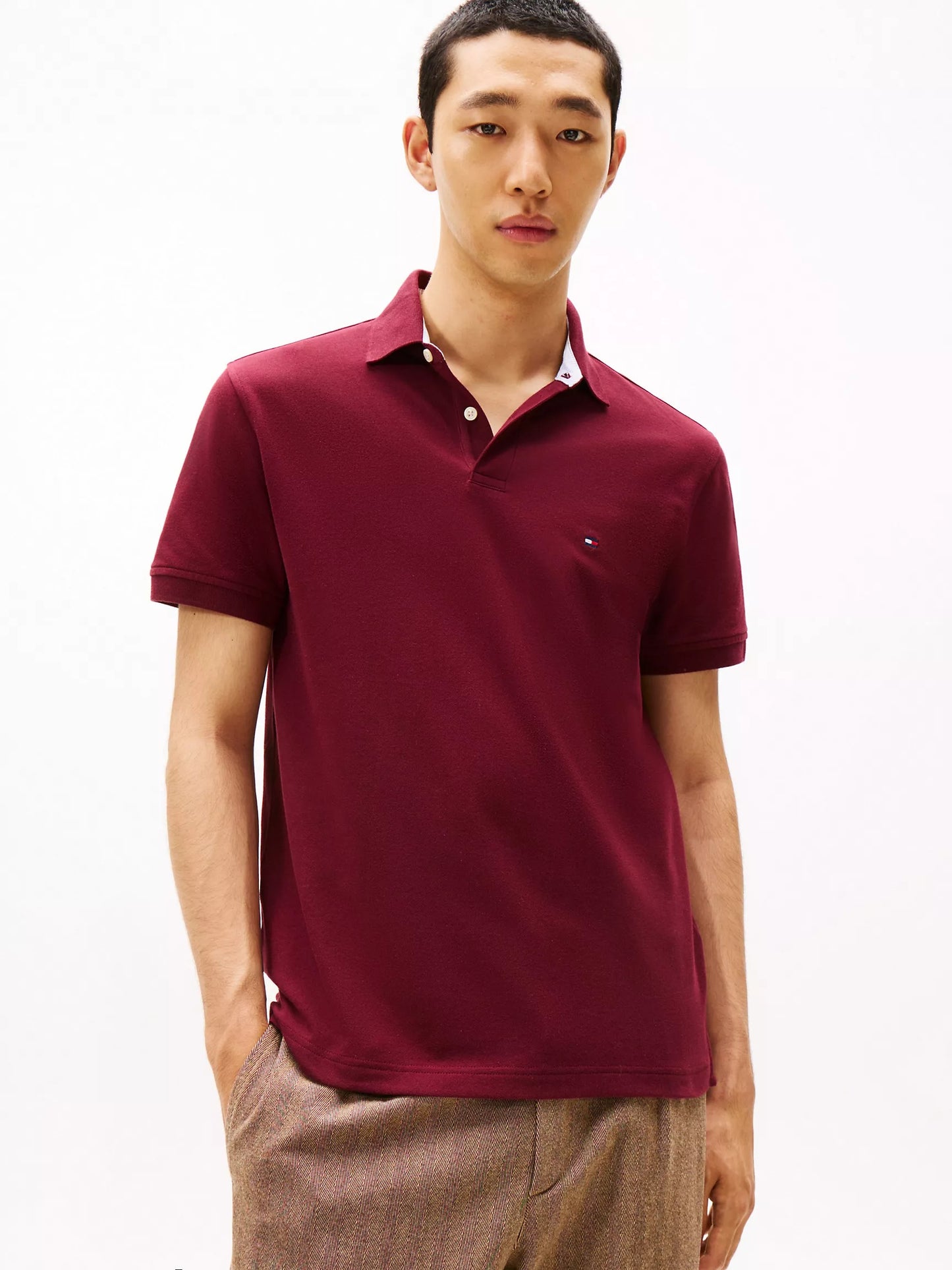 Chemise regular unicolor con logo