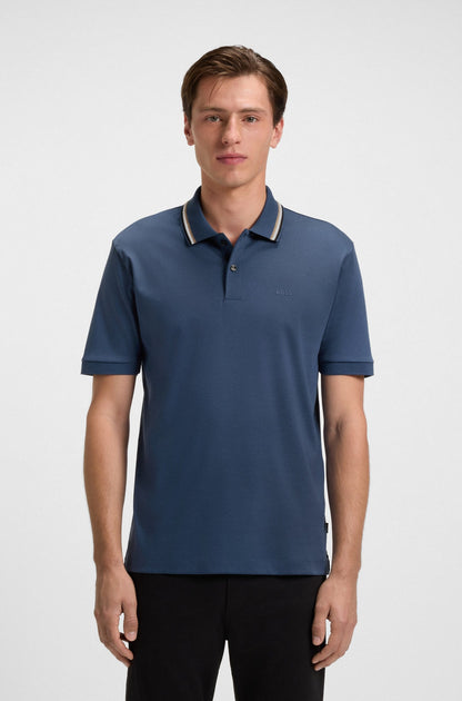 Chemise ajustada de algodón con cuello ribeteado
