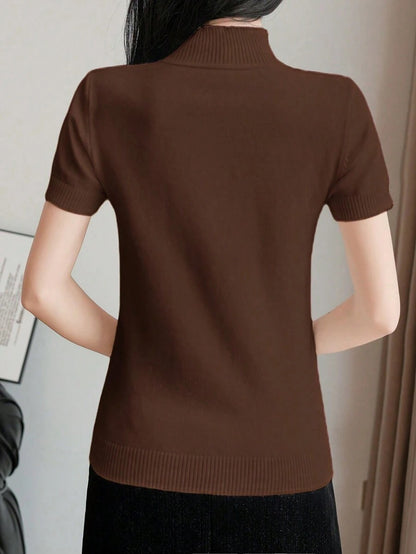 Blusa de punto de cuello alto