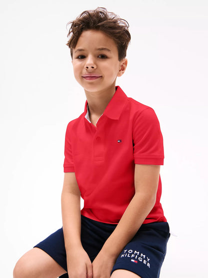 Chemise unicolor con logo para niño