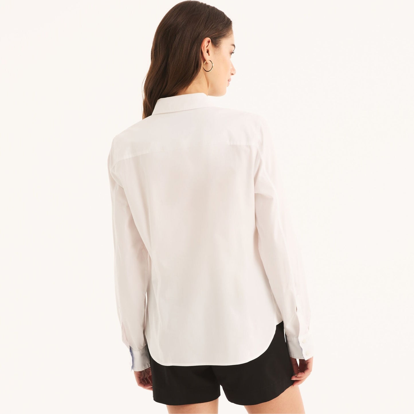 Camisa manga larga unicolor con logo