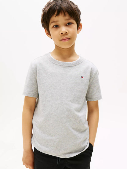 Franela cuello redondo unicolor con logo