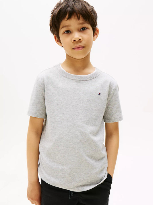 Franela cuello redondo unicolor con logo