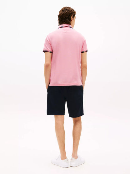 Chemise unicolor con cuello ribeteado