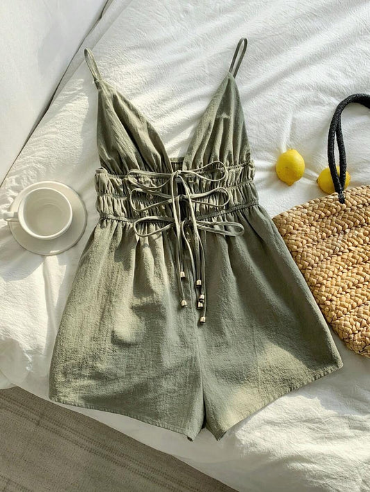 Braga informal de tirantes tipo espagueti con nudo delantero