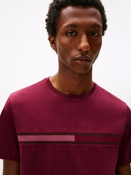 Franela con logo de bandera central tonal