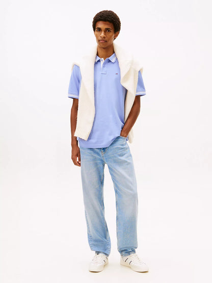 Chemise regular con cuello y mangas ribeteadas