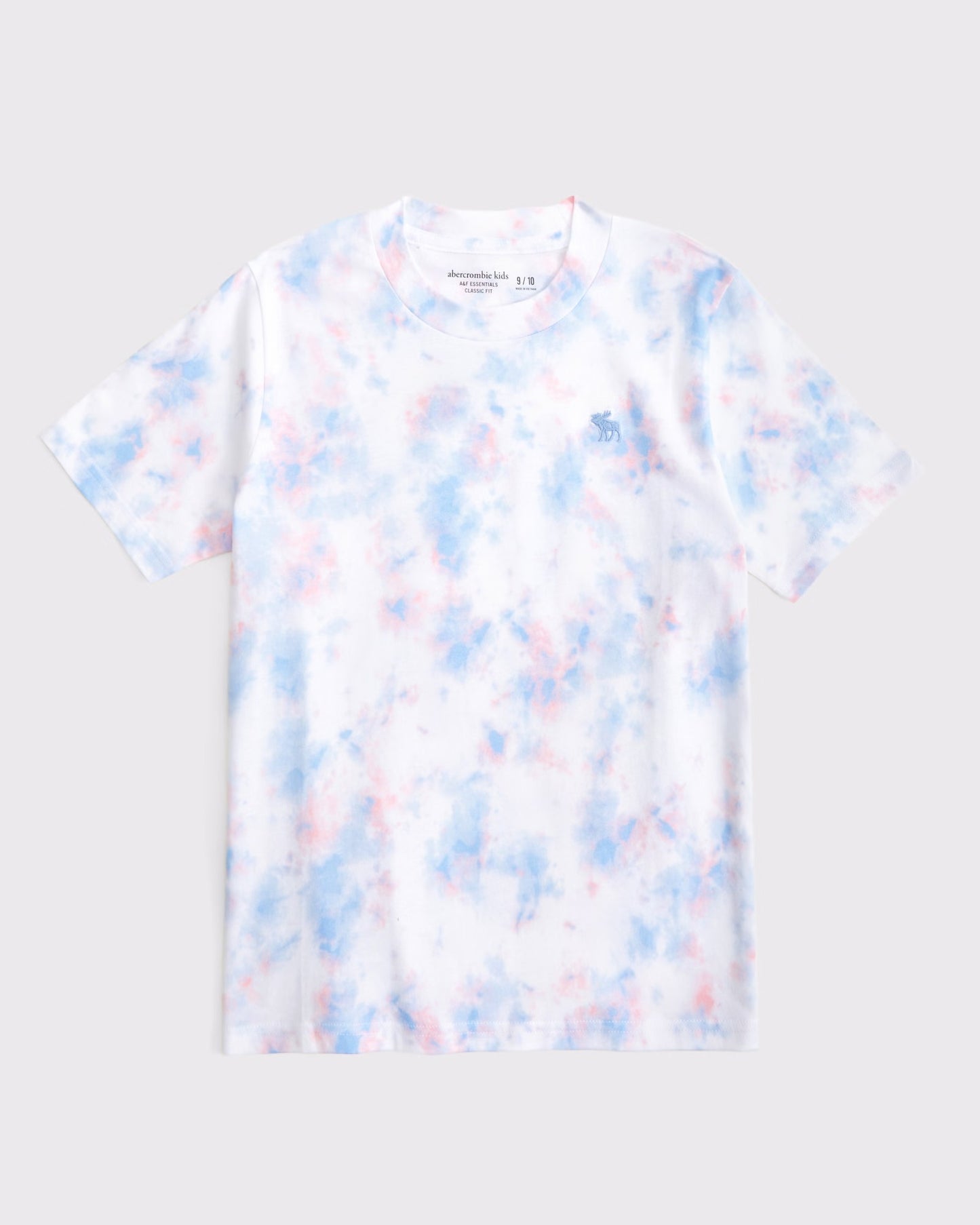 Franela cuello redondo tie dye con logo para niño