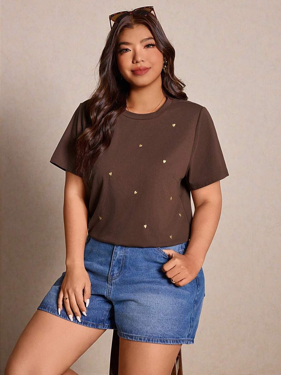 Franela gráfico de corazón