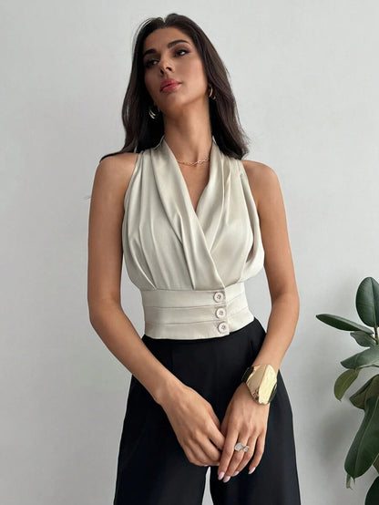 Blusa elegante de seda