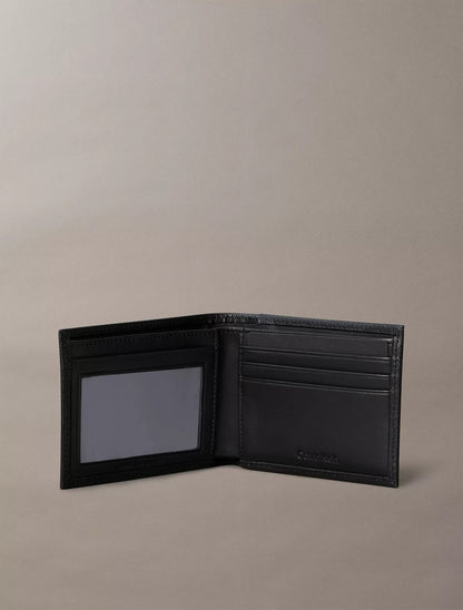 Cartera de caballero doble de piel saffiano