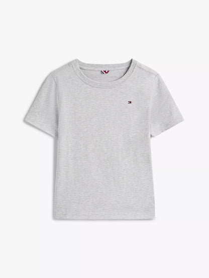 Franela cuello redondo unicolor con logo