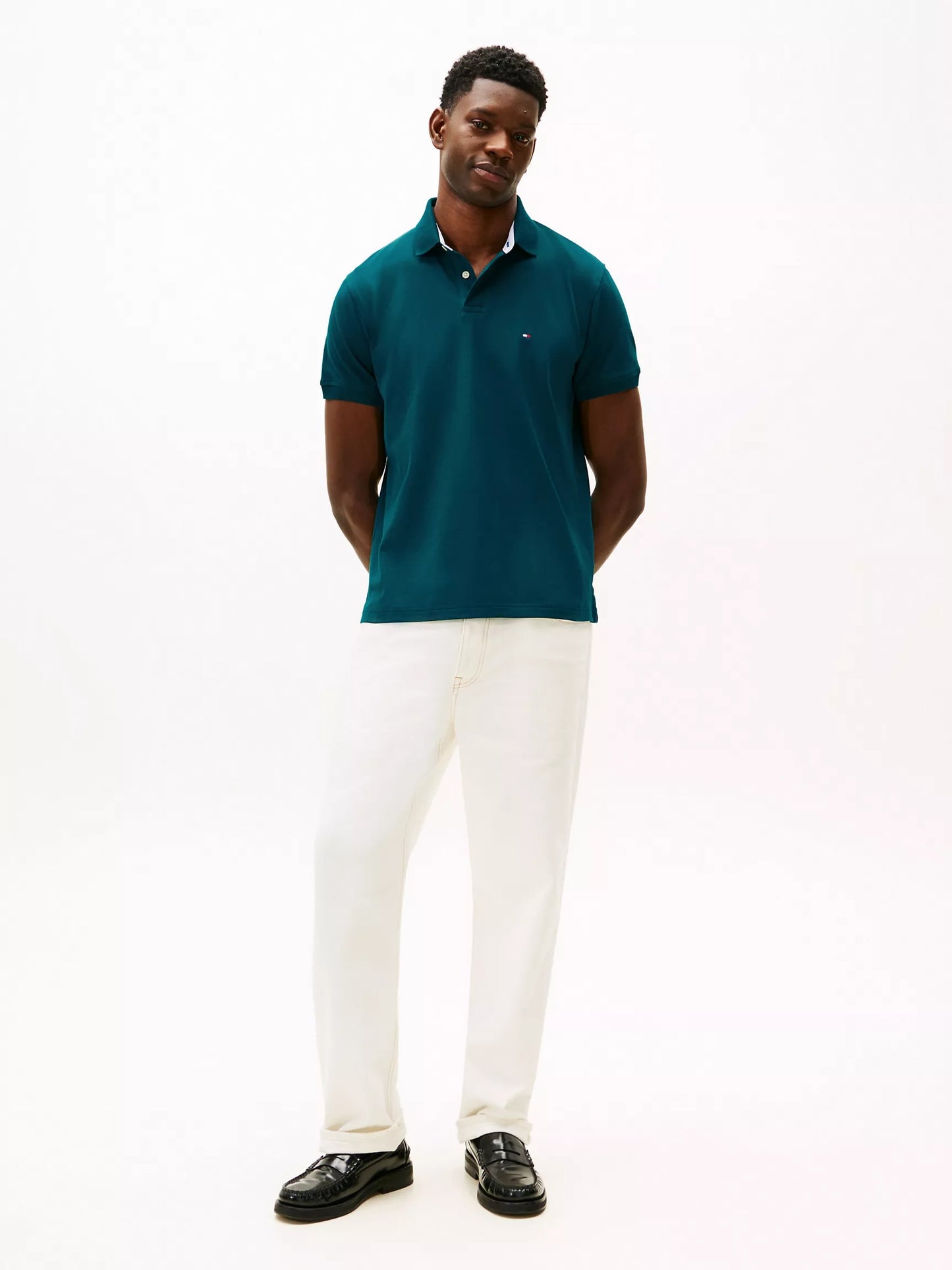 Chemise regular unicolor con logo