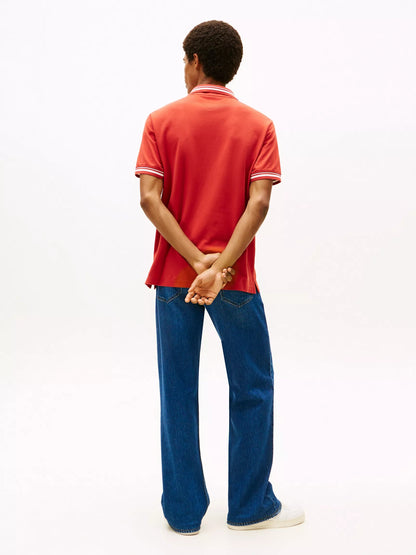 Chemise regular con cuello y mangas ribeteadas