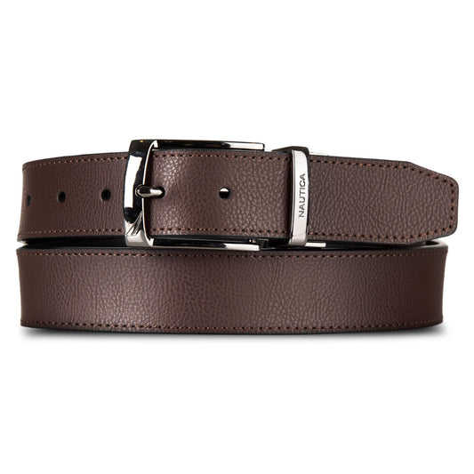 Cinturón reversible texturizado con logo