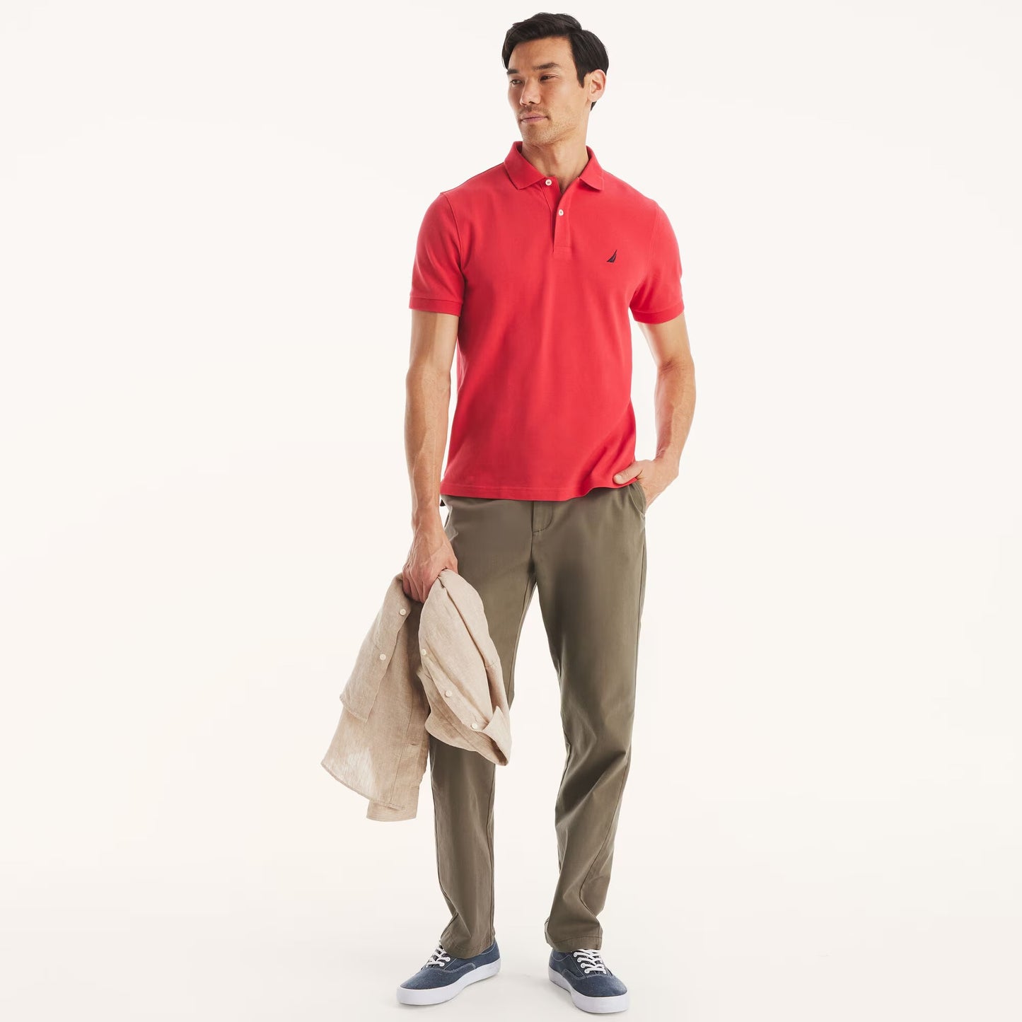 Chemise regular unicolor con logo