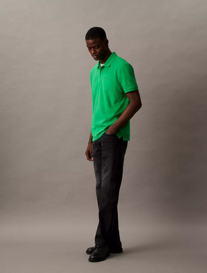 Chemise unicolor con logo