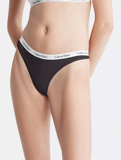 Panty de algodón tipo hilo con logo