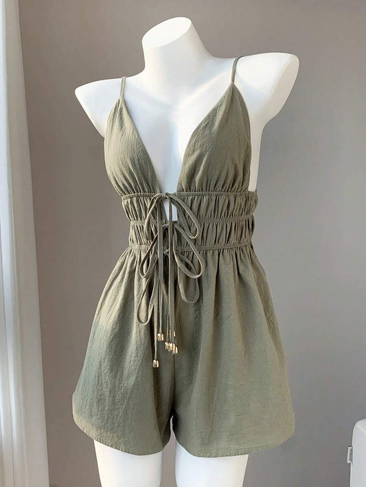 Braga informal de tirantes tipo espagueti con nudo delantero