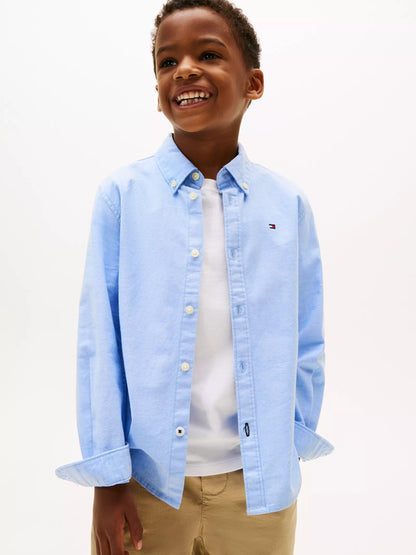 Camisa manga larga oxford para niño