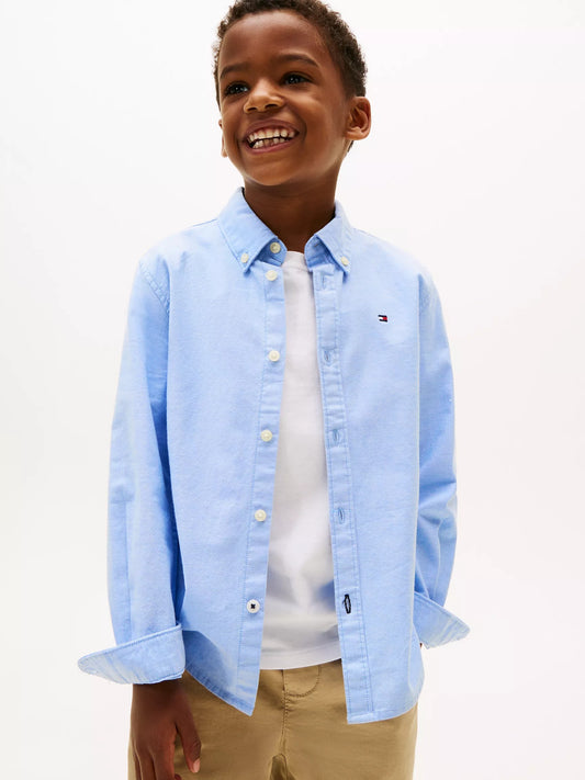 Camisa manga larga oxford para niño