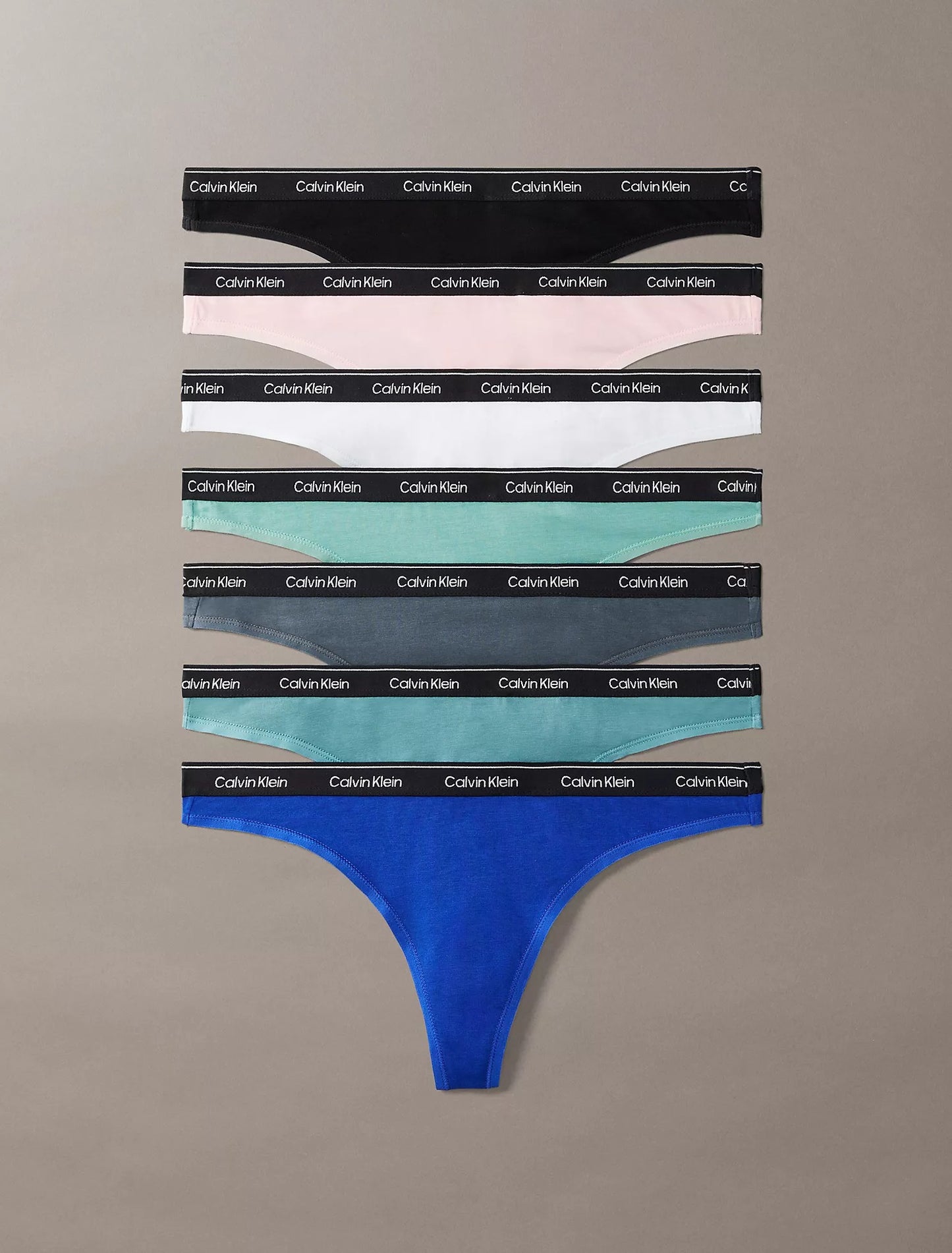 7 Pack de Panties con cinta y logo tipo hilo