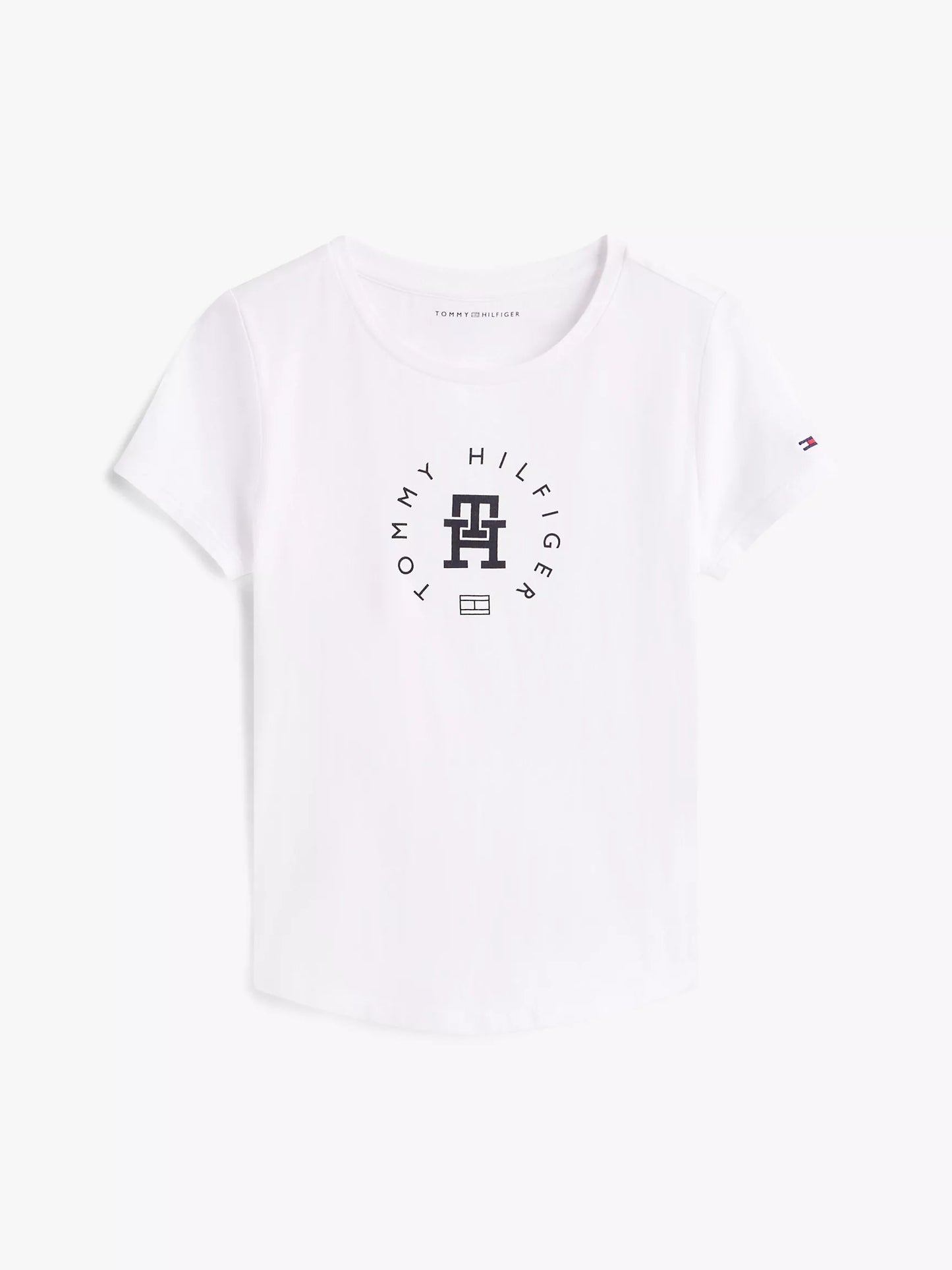Franela cuello redondo con estampado central para niña