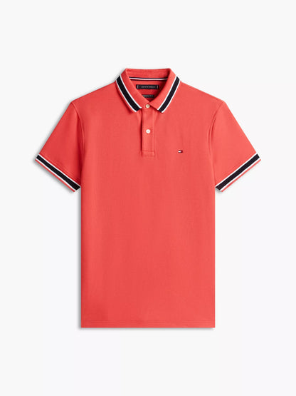 Chemise unicolor con cuello y mangas ribeteadas
