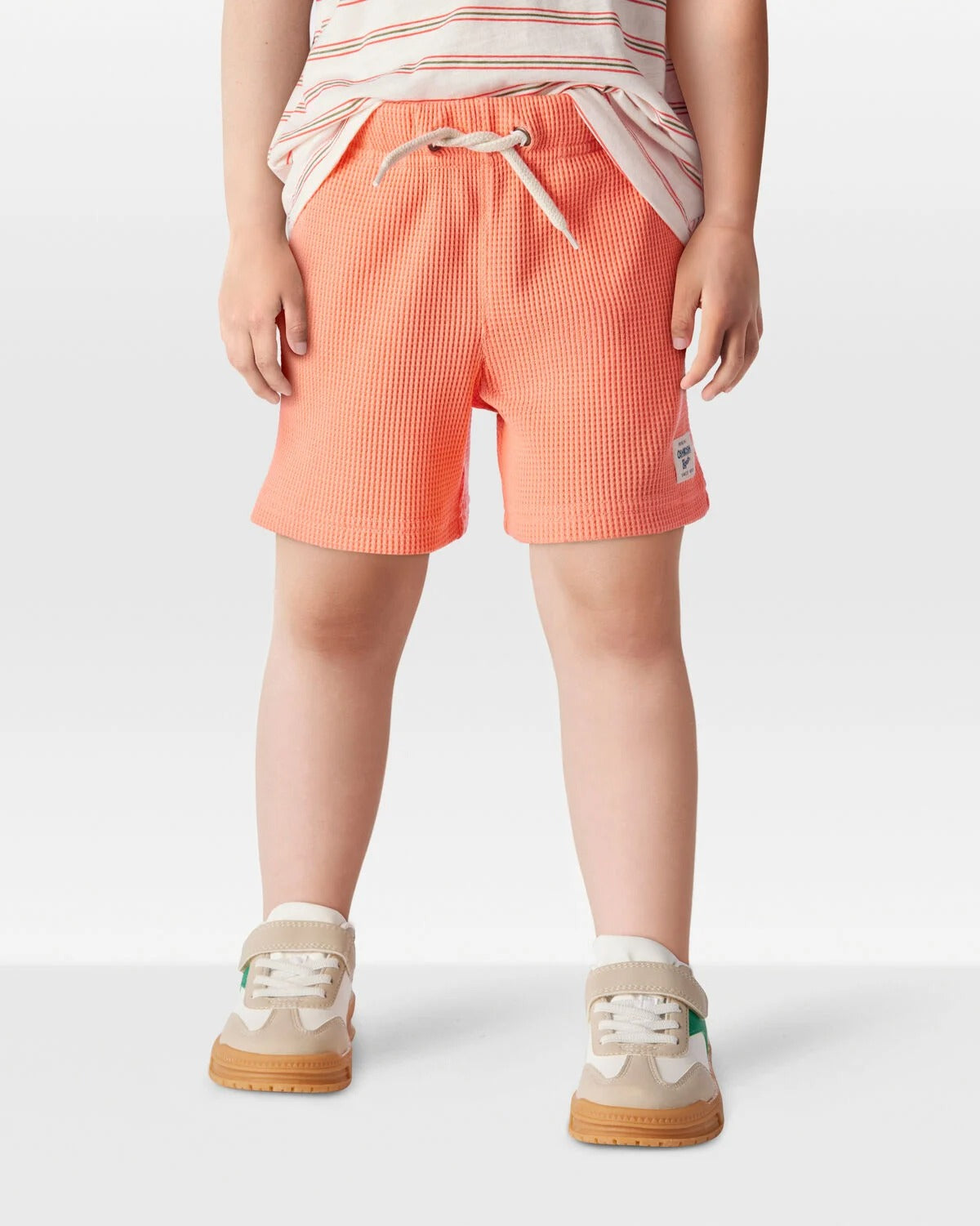 Short unicolor tejido wafle para niño
