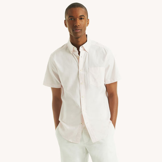 Camisa manga corta unicolor oxford