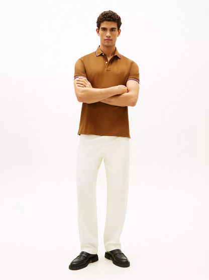 Chemise unicolor con cuello ribeteado