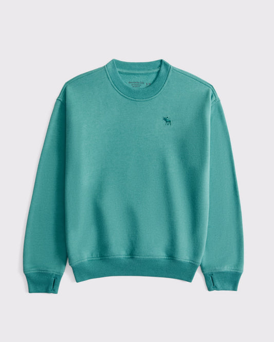 Sudadera cuello redondo con lgoo para niño