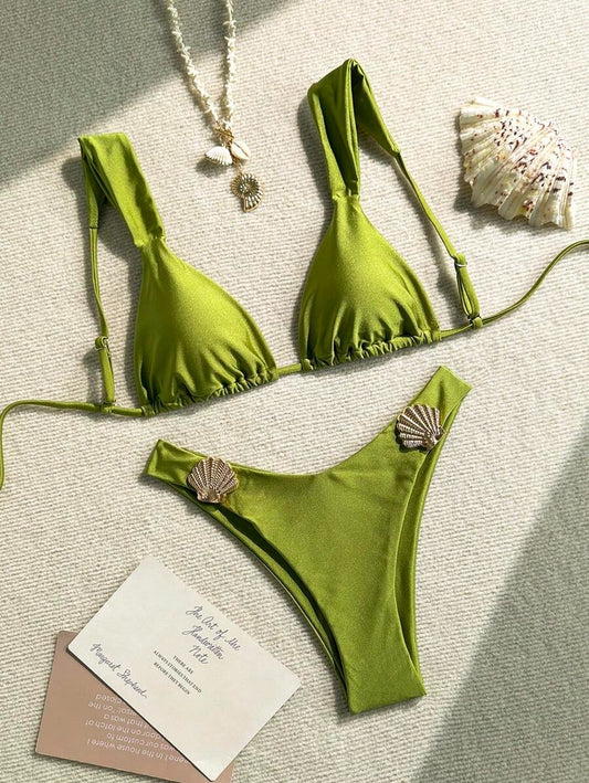 Bikini triangular con decoracion