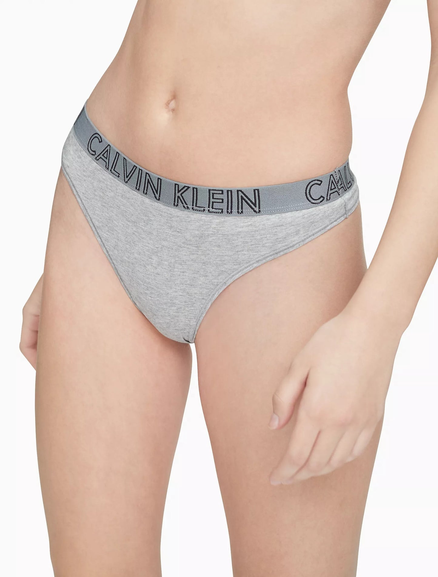 Panty de algodón tipo hilo con logo