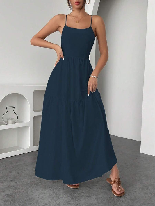 Vestido largo de espalda descubierta