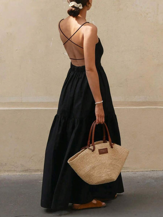 Vestido largo de espalda descubierta