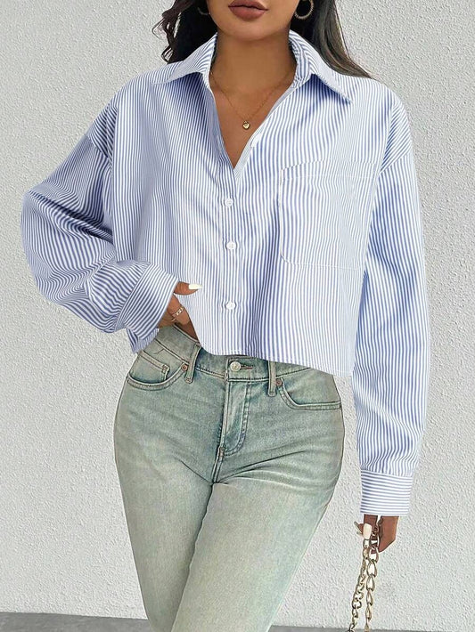 Blusa manga larga de rayas