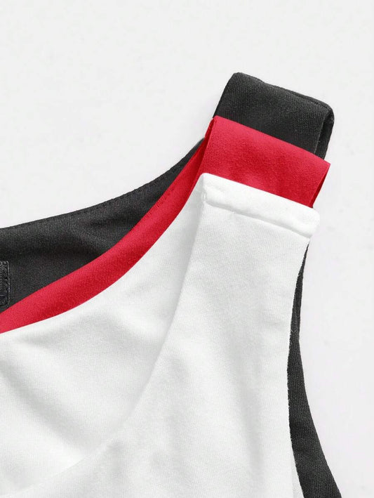 Body basico ajustado de punto, sin mangas y de cuello redondo