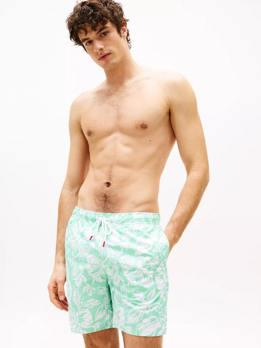 Traje de baño estampado tipo short 7" secado rápido