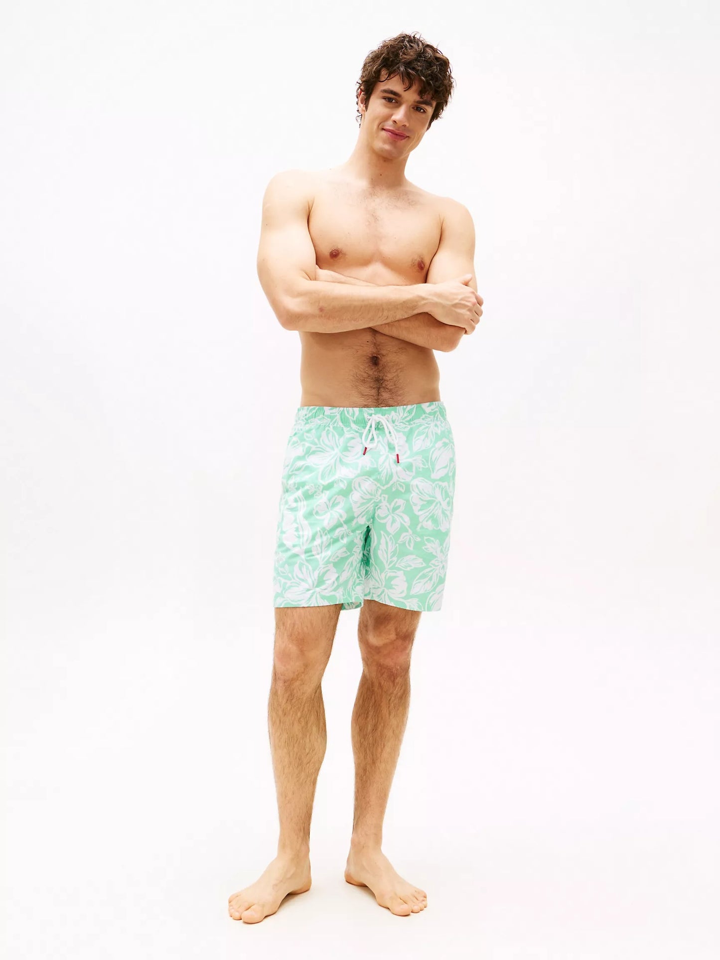 Traje de baño estampado tipo short 7" secado rápido