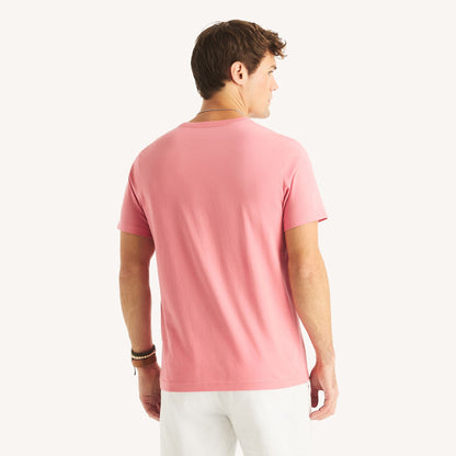 Franela cuello redondo unicolor con logo