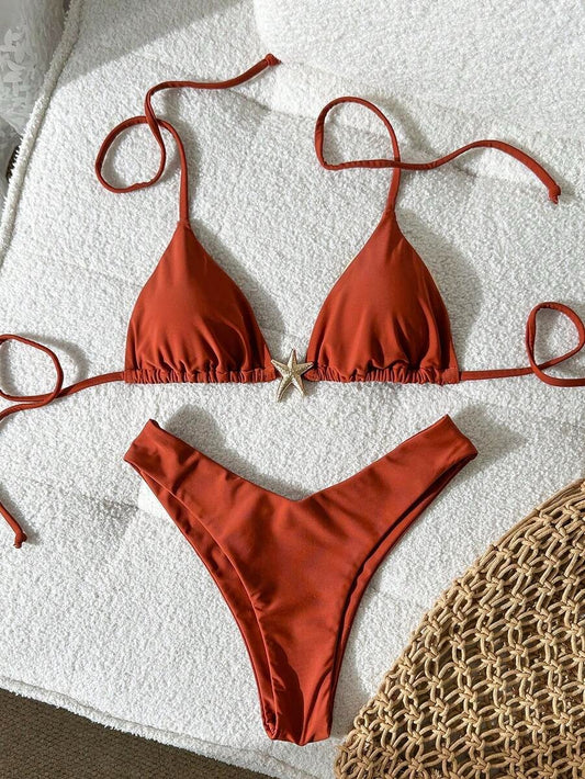 Bikini con adorno estrella de  mar