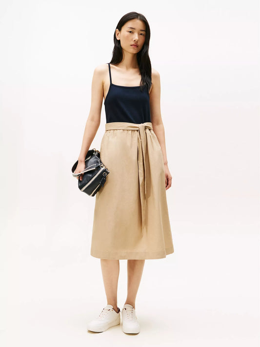 Vestido de textura mixta